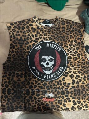 The Misfits x Civil Regime Leopard Print Graphic Tank Top